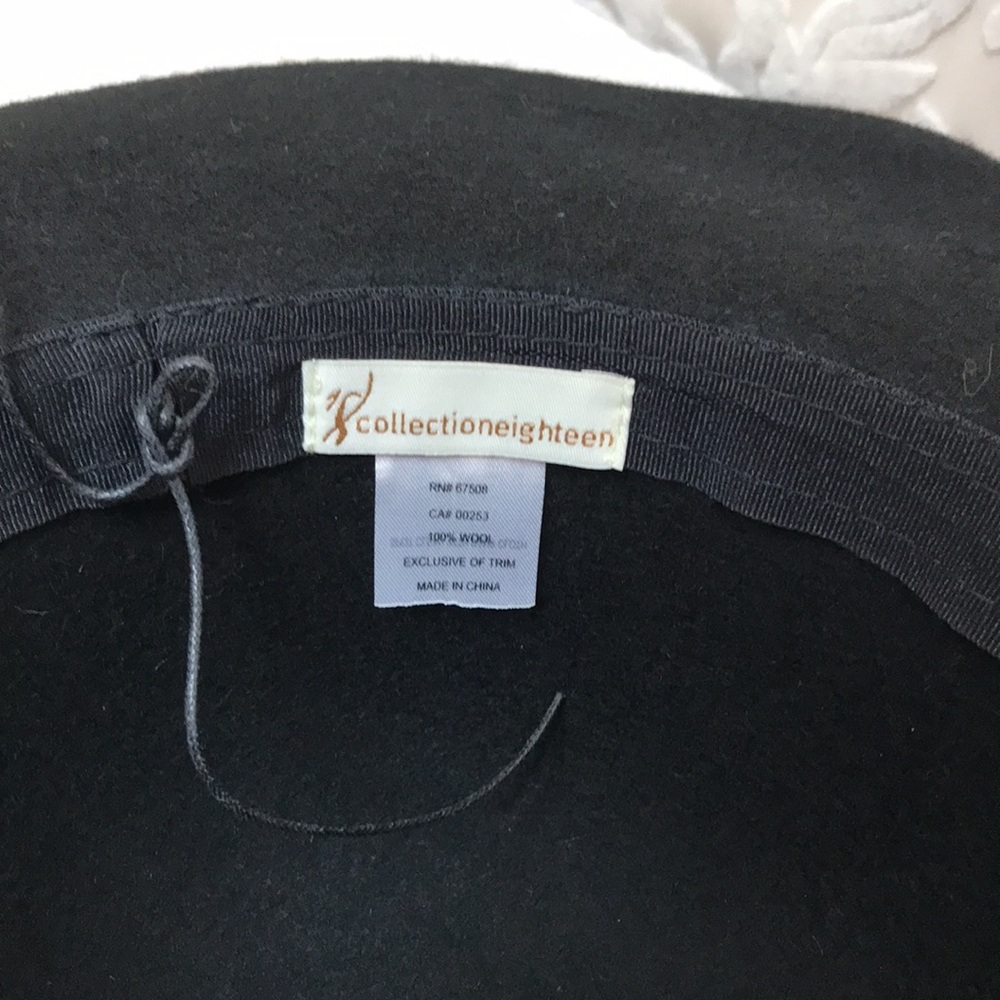 🔥 100% Wool Wide Brim Wool Hats - Lot of 2 (Camel & Black) 🔥 - Picture 3 of 6